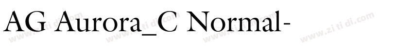 AG Aurora_C Normal字体转换